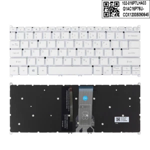 Nuevo teclado para Acer Swift SF514-54 BLANCO (sin marco retroiluminado) EE. UU. - Imagen 1 de 5