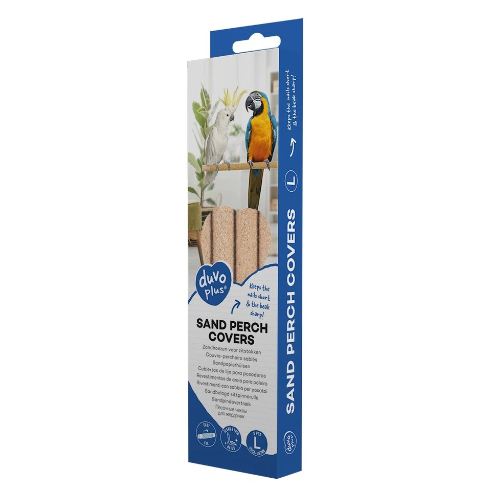 DUVO+ Sandstangen L Sandpapier Hülsen Überzug Sitzstangen Sandhüllen 3er Pack 12796