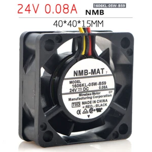 Ventilateur de refroidissement DC 24V 0,08A ventilateur de refroidissement 3 broches processeur 40*40*15 mm NMB 1606KL-05W-B59 - Photo 1/6