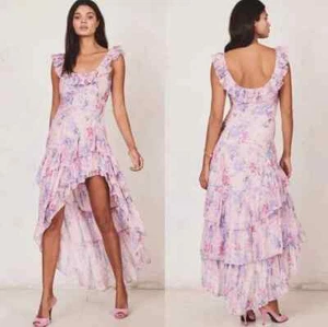 LoveShackFancy Winslow Dress Size 4 NWT Whispering Lilac Floral Cottagecore Boho - Picture 1 of 16