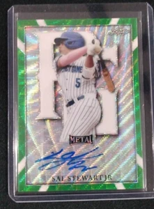 2021 Perfect Game Sal Stewart Jr Green 4/4 Refractor Auto Rookie Vanderbilt/REDS - Picture 1 of 4