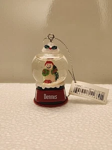 Ganz Personalized Snow globe Snowman Ornament (v. nice) - Picture 1 of 10