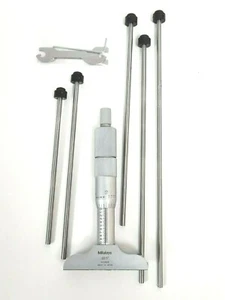 0-6" DEPTH MICROMETER .001" 2 1/2" BASE MITUTOYO 129-128 - Picture 1 of 8