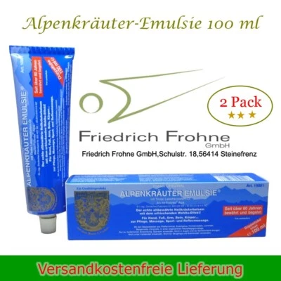 2x Alpenkräuter Emulsie 100ml Frohnes Original Tiroler Latschenkieferöl Balsam