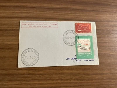 Viet Nam 1970 Special Cover +Jumbo Cinderella Label +Dual -Color Chops +Neat - Image 1 of 2