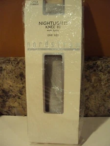 Vintage Nordstrom knee hi stockings White 2 Pair Pack One Size Style 2481 - Picture 1 of 3