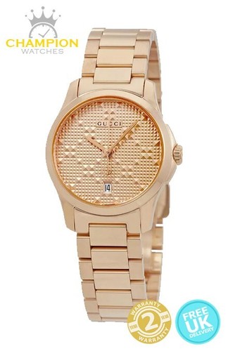 Orologio Gucci YA126567 G Timeless 27mm Oro Rosa Donna Nuovo