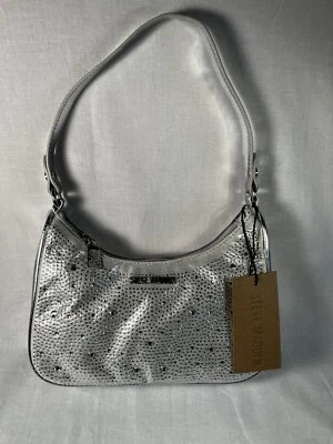 Steve Madden Plateado con Estrás Pequeño Monedero Bolso de Noche Nuevo con Etiquetas, originalmente $78 Foto 1 de 4