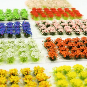Lot de Végétation Grappes de Fleurs avec Modèle Base pour Jeux de Guerre Train - Picture 1 of 22