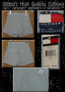 TOMMY HLIFIGER - Light Blue - Smooth Nylon SUMMER SHORTS - Kids sz 6X *NEW $24* - Picture 1 of 4