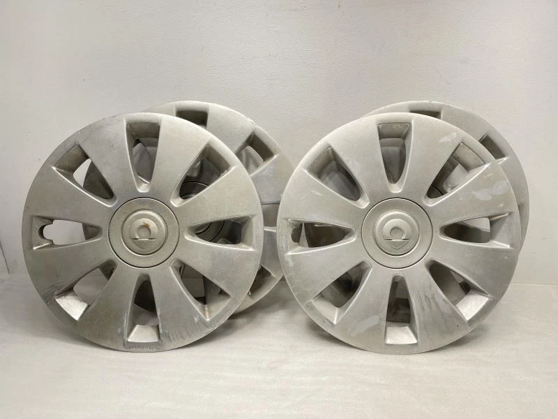 2016-2017 SMART FORTWO 15" SET OF 4 WHEEL COVER SCRATCHES SILVER 62K 50856 Foto 1 de 4