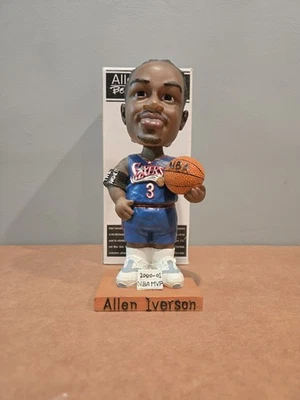Allen Iverson 2002 Blue McDonalds Bobblehead Philadelphia 76ers NBA MVP All Star - Image 1 of 3