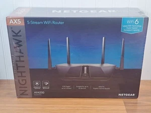NETGEAR RAX43-100NAR Nighthawk AX5 AX4200 DualBand Router, New Cellophane Seal - Afbeelding 1 van 8