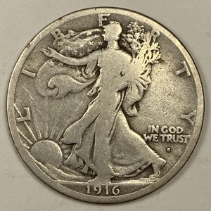 1916-S Walking Liberty Half .50. Fein.  - Bild 1 von 3