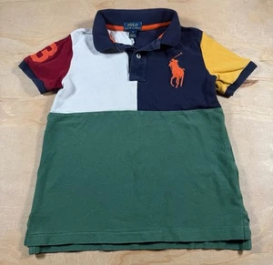 A4949 Polo Ralph Lauren RLPC Rugby Polo Shirt Colorblock Size 6 - Picture 1 of 7