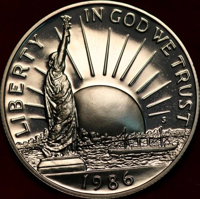 Uncirculated Proof 1986-S Statue of Liberty Clad Comm Half Dollar - Image 1 of 2