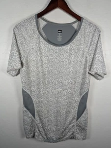 REI Shirt Womens Medium Gray White Swirl Print Athletic Outdoor Performance Top - Picture 1 of 9
