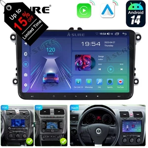 Android 14 Autoradio CarPlay GPS Navi Für VW Golf 5 6 Passat Touran Caddy Jetta - Bild 1 von 13