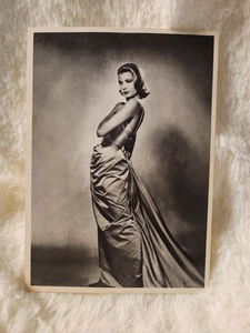 Vintage GRACE KELLY Schauspielerin von PHILIPPE HALSMAN Duotone Fotokunst 1954 Postkarte - Bild 1 von 4
