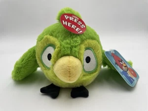 Muñeco de peluche Rio 5" verde enjaulado pájaro enojado pájaros *SIN SONIDO* **NUEVO** - Imagen 1 de 9