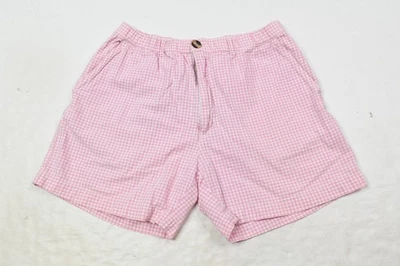 Pantalones Cortos Chubbies Para Hombre Medianos Rosa Blanco Guinga Cuadros Algodón 5" Cintura Elástica Foto 1 de 4