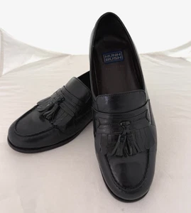 Nun Bush Black Leather Dress Shoes - 9.5 M - With Tassels Loafers - Picture 1 of 9