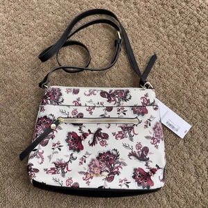 Liz Claiborne Floral/Paisley Signature Crossbody Bag Handtasche Weiß Damen Neu - Bild 1 von 9