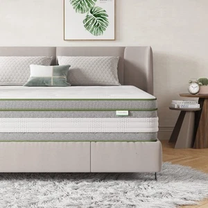 Queen Mattress, 12 Inch Queen Size Hybrid Mattress with Gel Memory Foam & Ind... - Picture 1 of 7