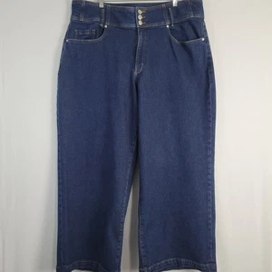 Lane Bryant Ultra High Rise Wide Leg Signature Fit Jeans Gr. 20S Dark Wash Casual - Bild 1 von 10