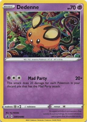 Pokemon - Dedenne #SWSH080 - SWSH: Sword & Shield Promo Cards Holo - Image 1 of 2