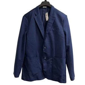 Giasone Blazer Uomo L Blu Navy Giacca Leggera Destrutturata Sfoderata Classico - Foto 1 di 11