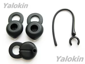 3 New Medium Black Spout Earbuds and Earhook for Jawbone Era Headsets - Picture 1 of 3