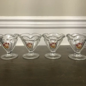 Vintage Borden’s Elsie The Cow Sundae Sherbert Dishes Set Of 4 - Picture 1 of 6