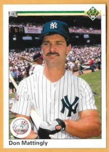 Don Mattingly New York Yankees #191 - cubierta superior casi nuevo-como nuevo 1990 - Imagen 1 de 2
