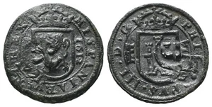 España, Felipe III. Moneda 1598-1621, 8 Maravedis 1612 Segovia España (K202) - Imagen 1 de 1