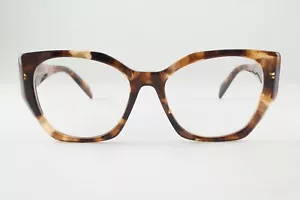 Authentic Prada VPR 18W 07R-1O1 52mm Crystal Brown Marble Glasses Frames Italy - Picture 1 of 5