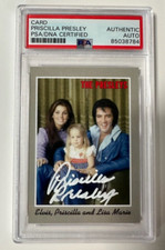 Priscilla Presley Autographed 1970 Set Card w/ Elvis PSA/DNA AUTH AUTO