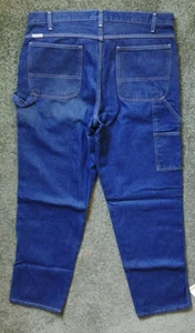 WearGuard Carpenter Jeans Mens Size 36x34 Blue Dark Denim Casual Work Pants - Picture 1 of 7