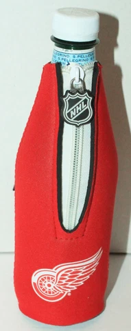 DETROIT RED WINGS NHL LICENSED THICK NEOPRENE BOTTLE KOOZIE HOLDER NEW Cover