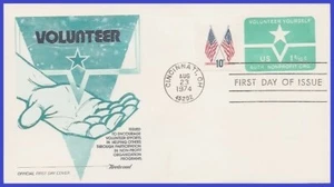USA5 #U568 U/A FLEETWOOD FDC Volunteer Yourself - Bild 1 von 1