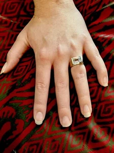 Vintage Sterling Silber Lavendel Stein Ring Größe 7,75 - Bild 1 von 12