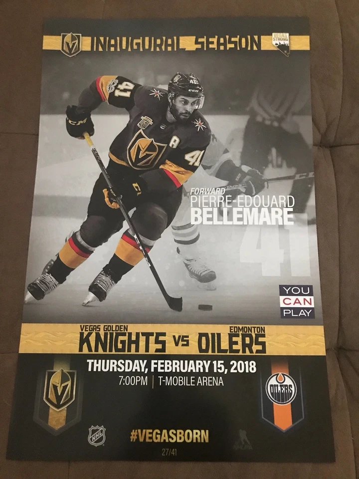 NHL Vegas Golden Knights vs Edmonton Oilers Game day Poster 27/41 - Image 1 of 2