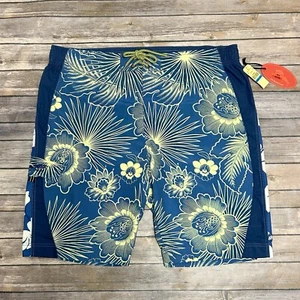 Tommy Bahama Blue Yellow White Fiesty Fiesta Tropical Breakwater Board Short XL - Picture 1 of 10