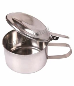 Tazza Espettorato Tazza Sputo con Copertura Acciaio Inox Attrezzatura Ospedaliera Vari Usi - Foto 1 di 2
