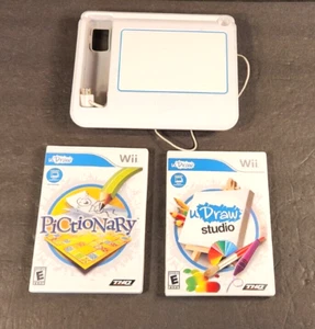 NINTENDO WII UDRAW TABLET WITH 2 VIDEO GAMES TESTED AND WORKS - Picture 1 of 6