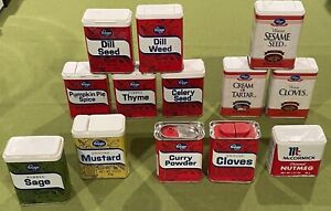 Vintage Spice Tins - Lot of 13 - Pantry Decor - circa 2005