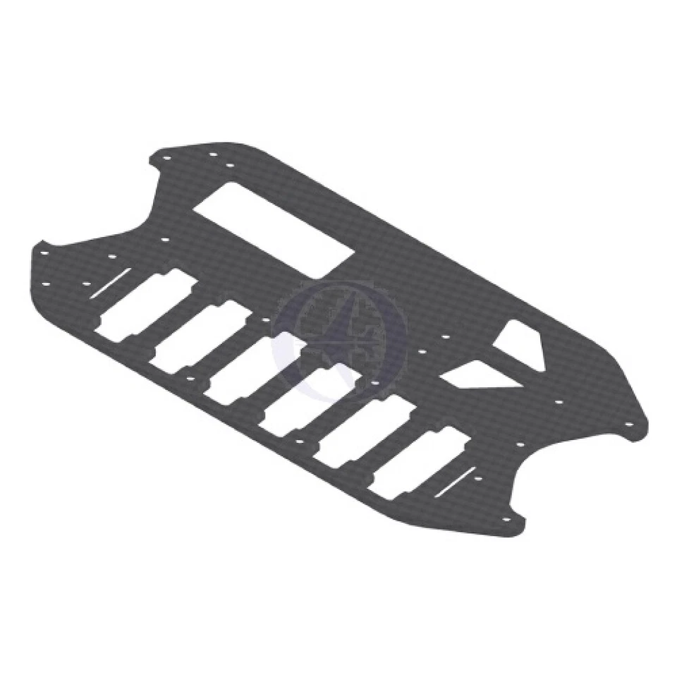 PD7866 Thunder Tiger SH VX/DX/DXII Tuning Kohlefaser-Haupt-Chassis, für 6534 TRA - Bild 1 von 1