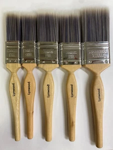Lynwood Woodwork Gloss Decorating Platinum Paint Brush Professional Brush Set 5 - Picture 1 of 24