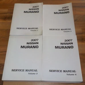 2007 NISSAN MURANO Service Shop Repair Manual Set (4)_Workshop_OEM_S SE SL_CLEAN - Picture 1 of 4