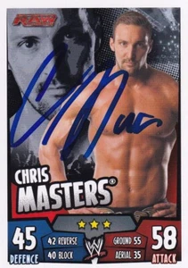 Chris Masters Signed 2011 Topps RAW Slam Attax WWF Wrestling Trading Card Europe - Picture 1 of 5